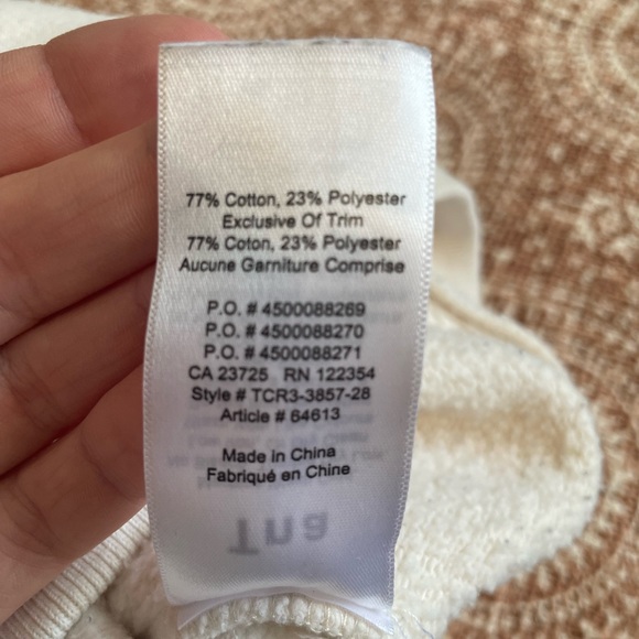 TNA The Iconic Hoodie - Cropped - XS - Off White/Cream - Picture 10 of 11